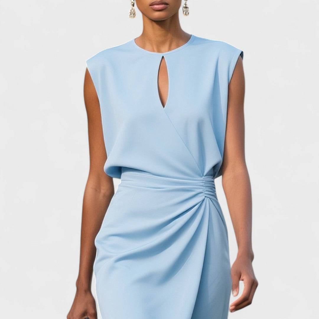 Waist-Defining Midi Dress - Race Day Style