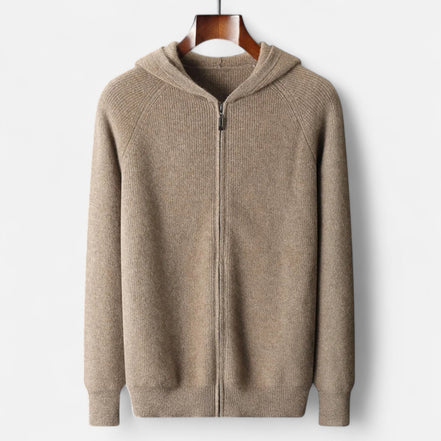 Mens Knitted Zip Hoodie – Refined Casual Layered Style