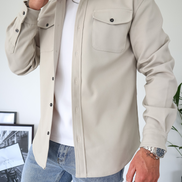 Overshirt Jacket | Long Sleeve Button Up with Chest Pockets