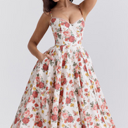 Spring Carnival Sweetheart Ball Gown Dress - Powder Blue Midi