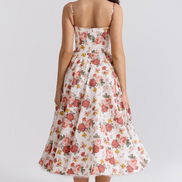 Spring Carnival Sweetheart Ball Gown Dress - Powder Blue Midi