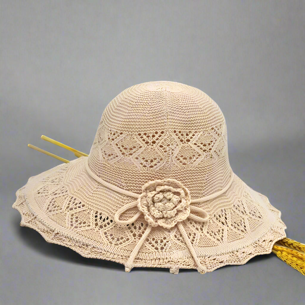 Womens Wide-Brim Sun Hat - Lightweight Summer Style