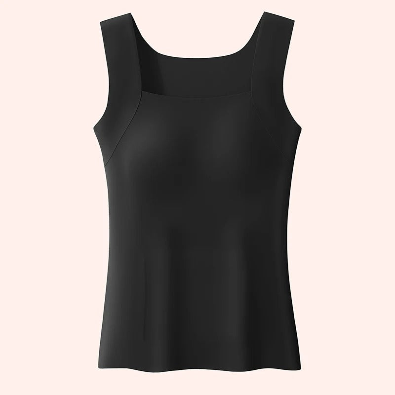 Womens Built-In Bra Tank Top - Soft Stretch 2-in-1