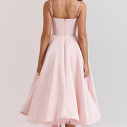 Spring Carnival Sweetheart Ball Gown Dress - Powder Blue Midi