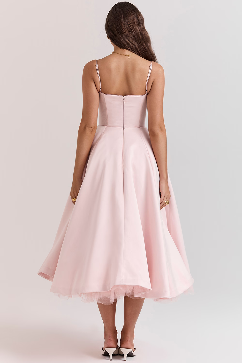 Spring Carnival Sweetheart Ball Gown Dress - Powder Blue Midi