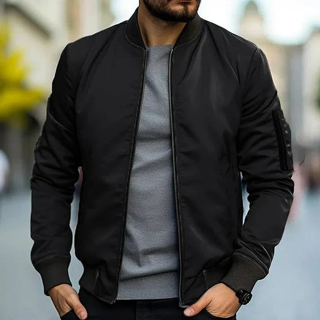 Mens Zip Up Bomber Jacket – Modern Streetwear Everyday Style