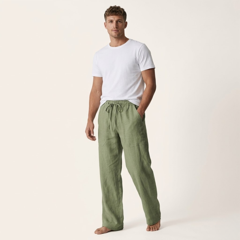Mens Linen Trousers - Straight Fit Summer Style