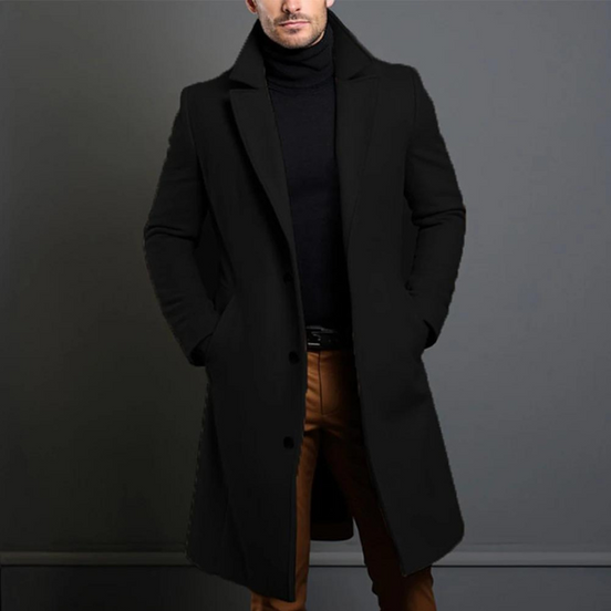 Mens Long Overcoat – Classic Refined Everyday Style