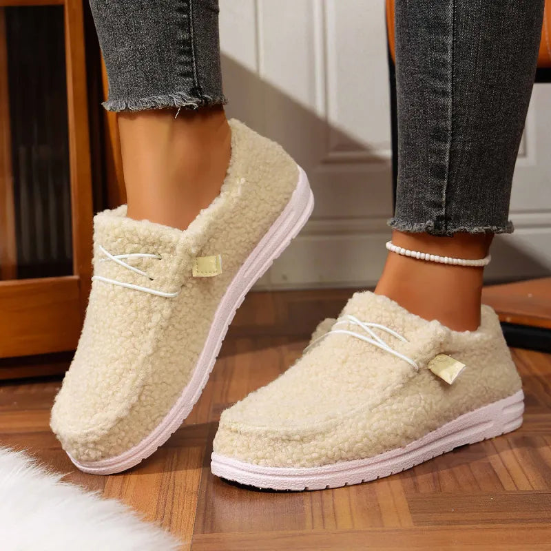Womens Teddy Fleece Slippers – Cosy Slip-On Style