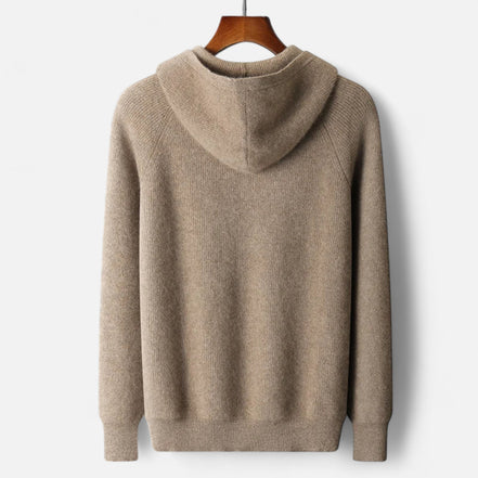 Mens Knitted Zip Hoodie – Refined Casual Layered Style