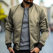 Mens Zip Up Bomber Jacket – Modern Streetwear Everyday Style