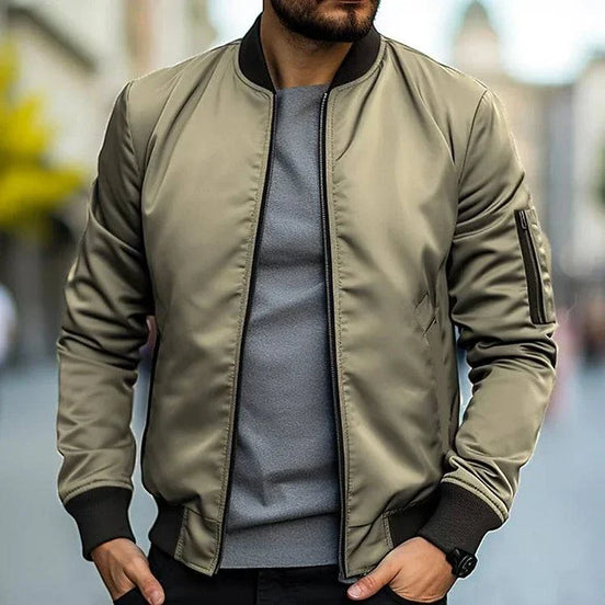 Mens Zip Up Bomber Jacket – Modern Streetwear Everyday Style