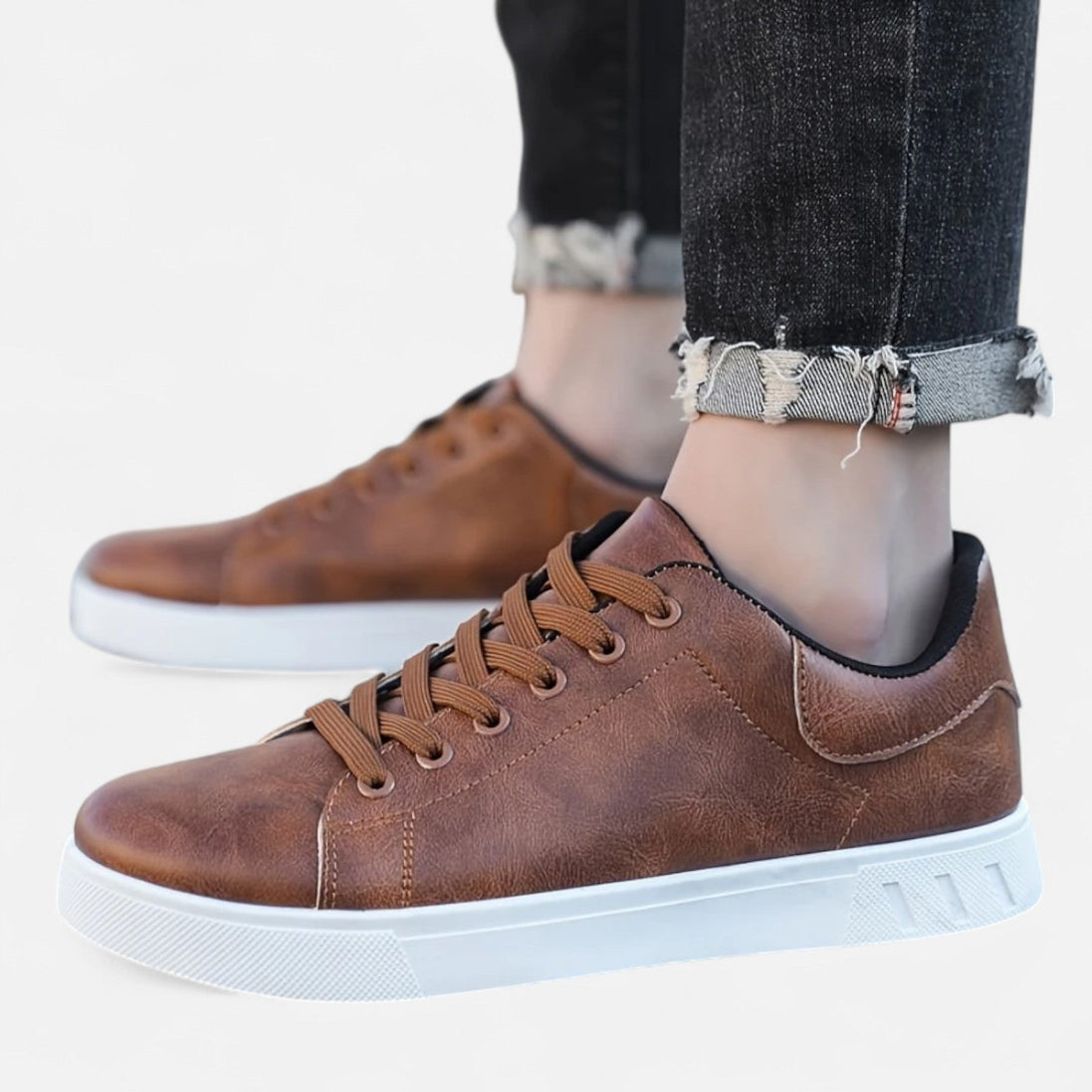 Drew – Mens Lace Up Sneakers Smart Casual Shoes Office Everyday Comfort