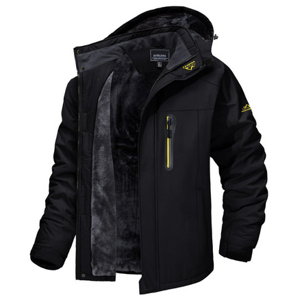 Mason – Mens Softshell Jacket Winter Coat Waterproof Hooded Warm Fleece