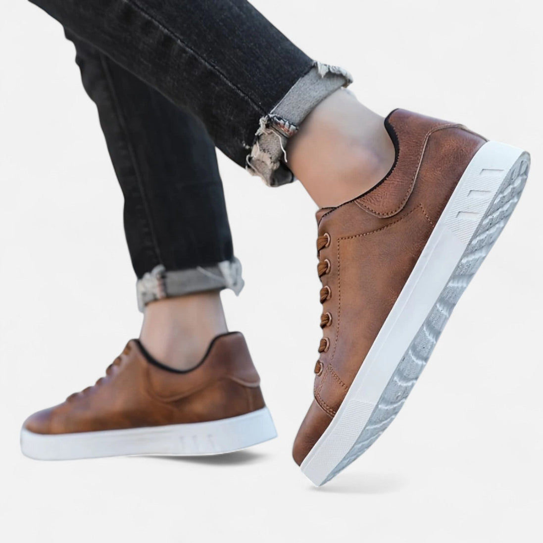 Drew – Mens Lace Up Sneakers Smart Casual Shoes Office Everyday Comfort