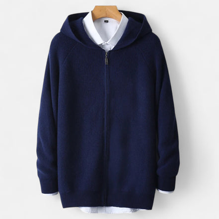 Mens Knitted Zip Hoodie – Refined Casual Layered Style