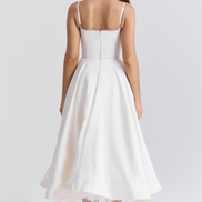 Spring Carnival Sweetheart Ball Gown Dress - Powder Blue Midi