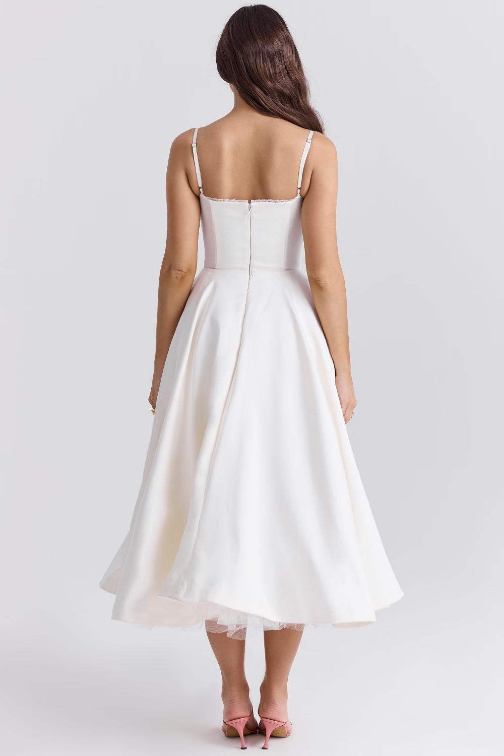 Spring Carnival Sweetheart Ball Gown Dress - Powder Blue Midi