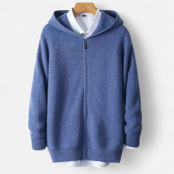 Mens Knitted Zip Hoodie – Refined Casual Layered Style