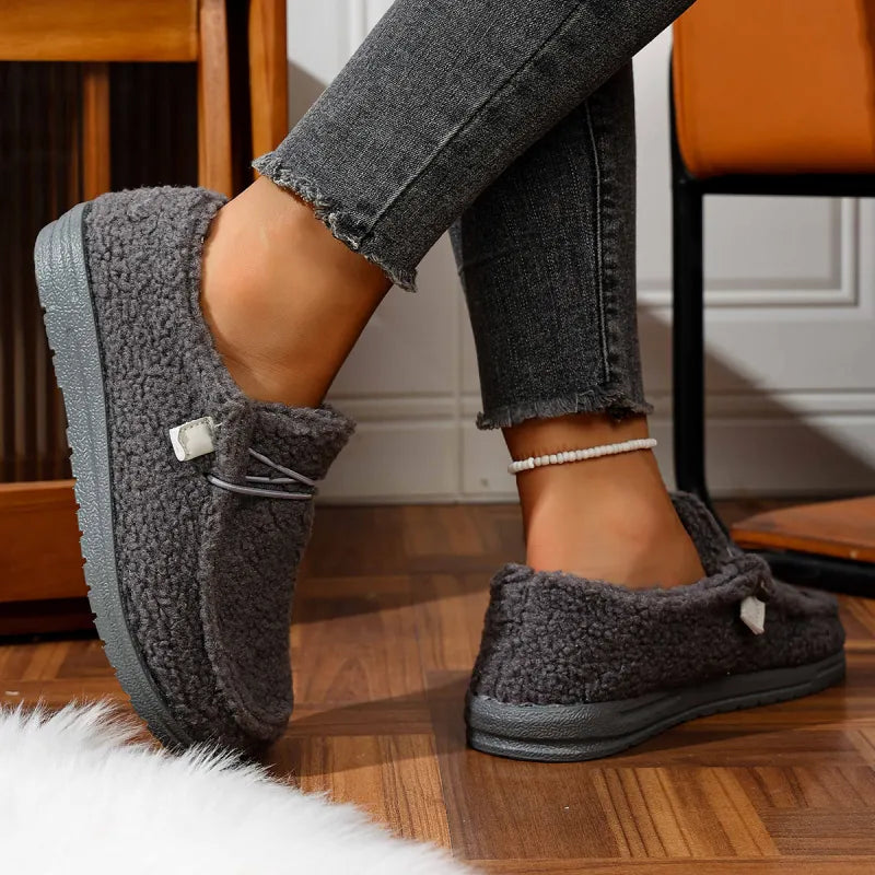 Womens Teddy Fleece Slippers – Cosy Slip-On Style