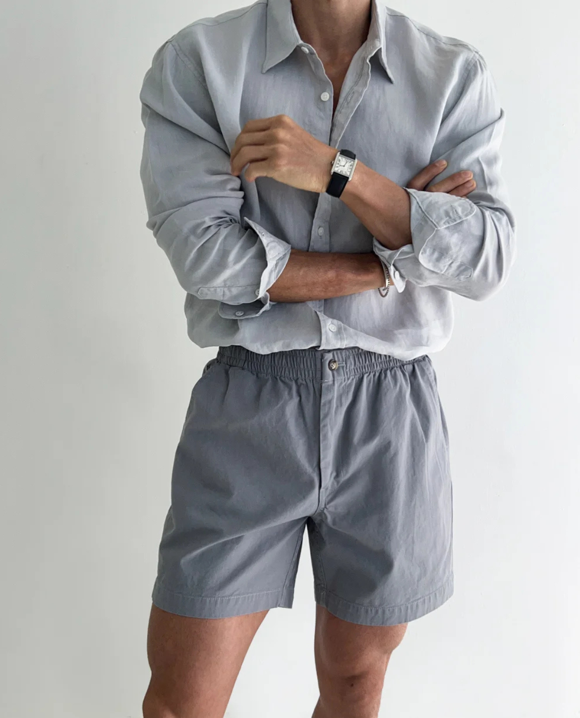Mens Linen Shirt - Long Sleeve Relaxed Fit