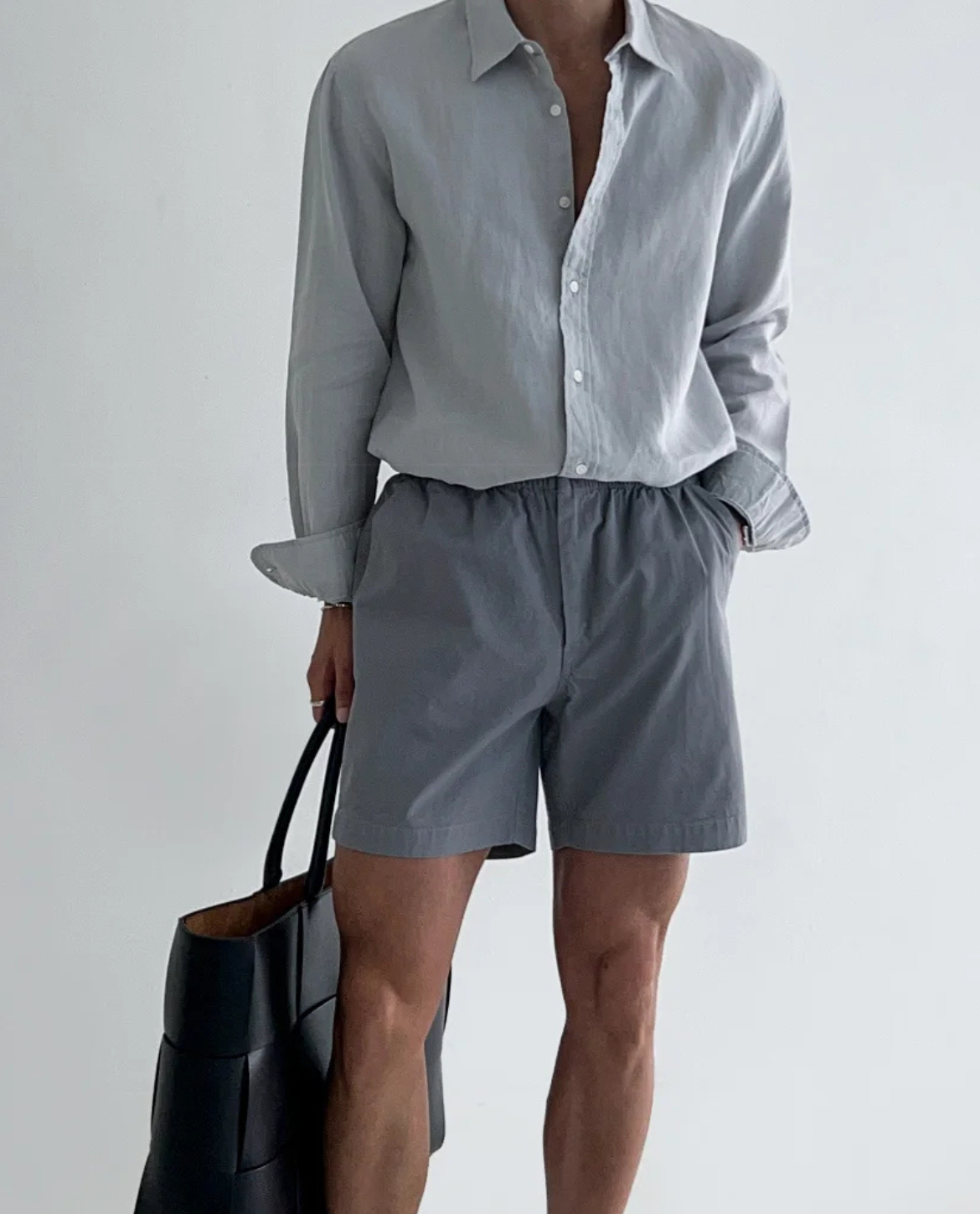 Mens Linen Shirt - Long Sleeve Relaxed Fit