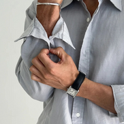 Mens Linen Shirt - Long Sleeve Relaxed Fit
