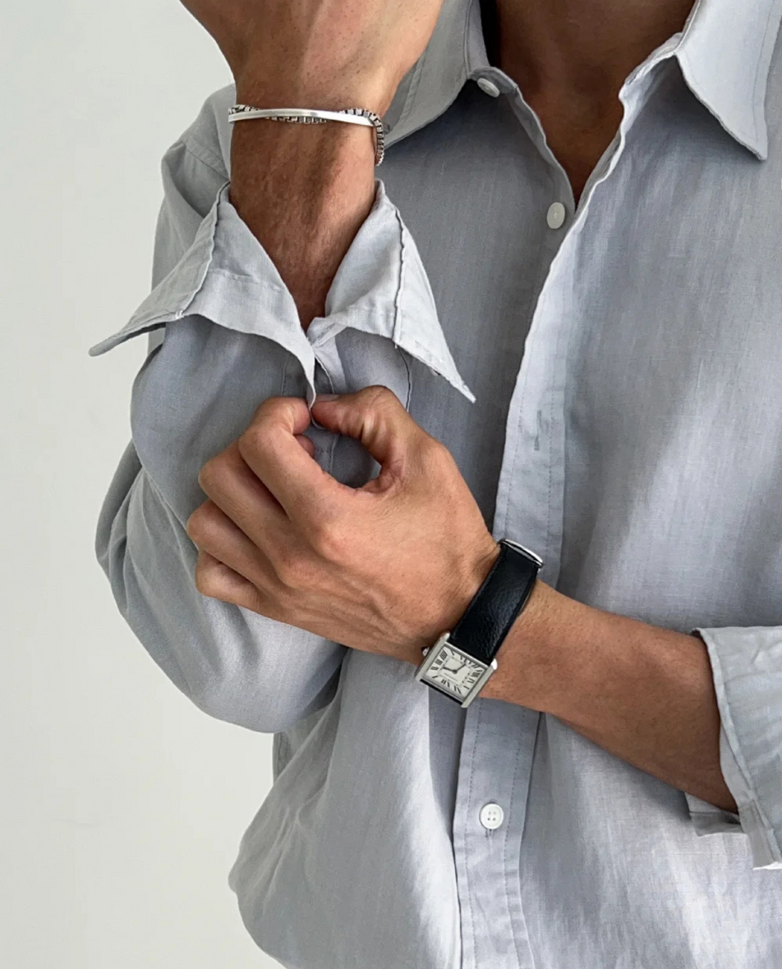 Mens Linen Shirt - Long Sleeve Relaxed Fit