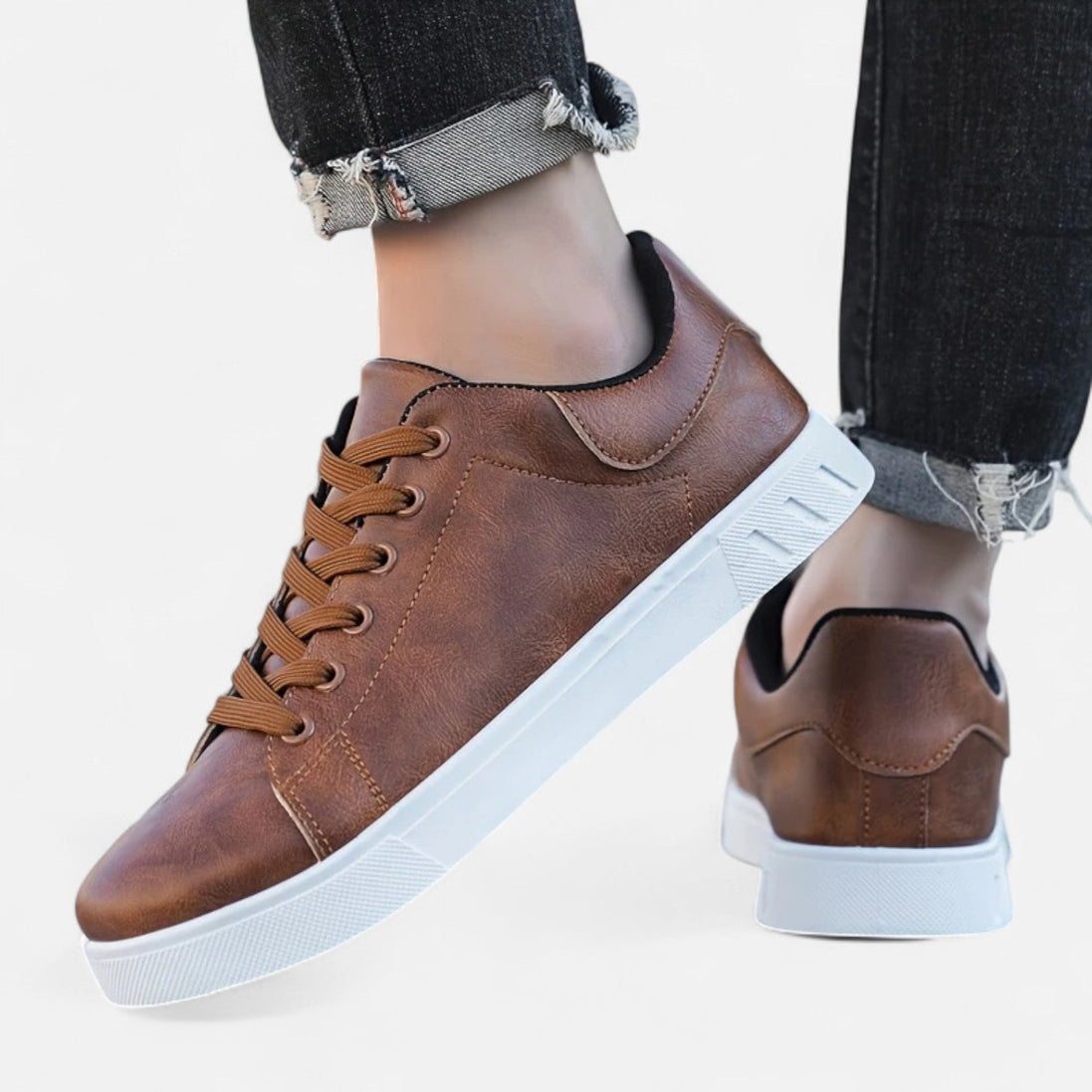 Drew – Mens Lace Up Sneakers Smart Casual Shoes Office Everyday Comfort