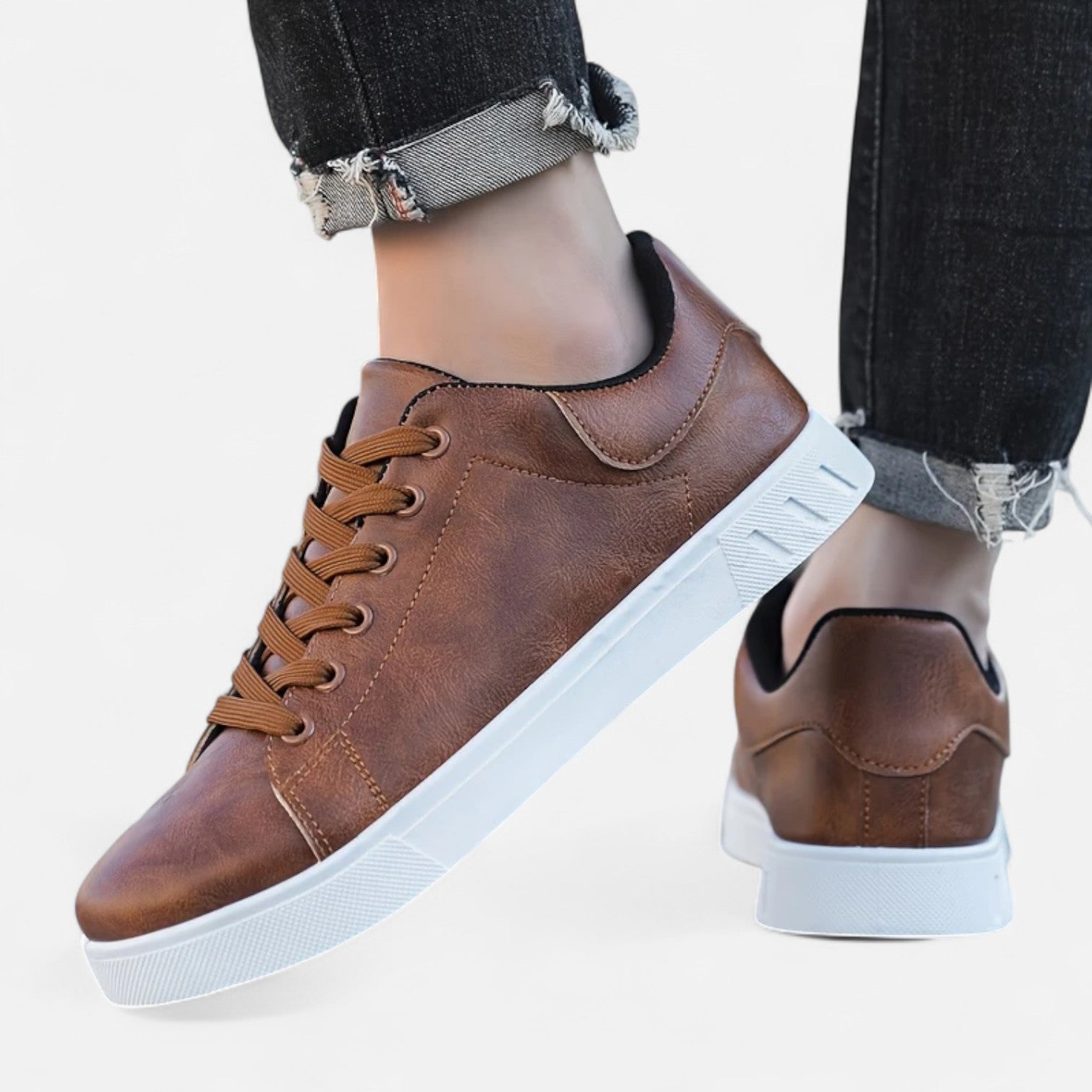 Drew – Mens Lace Up Sneakers Smart Casual Shoes Office Everyday Comfort
