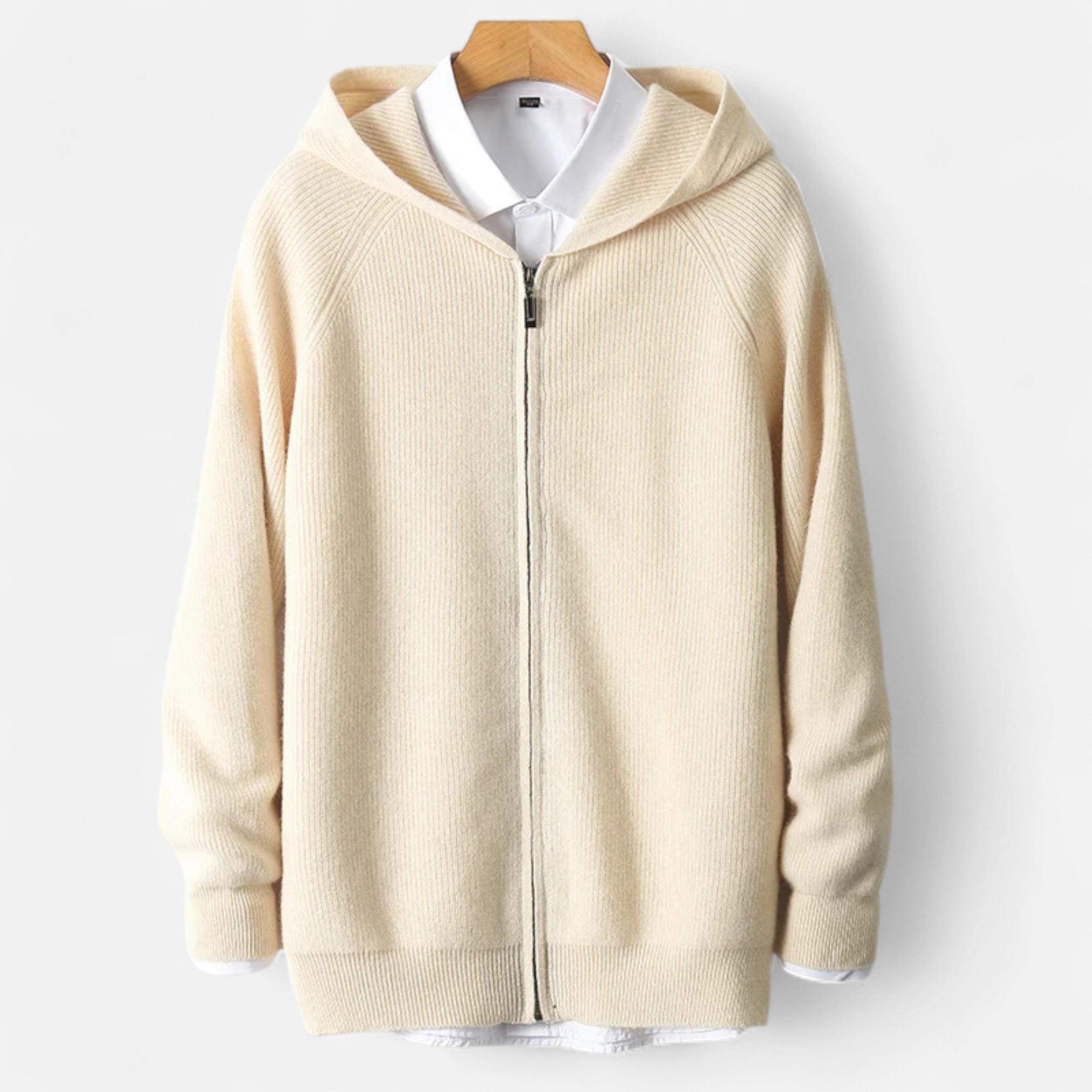 Mens Knitted Zip Hoodie – Refined Casual Layered Style