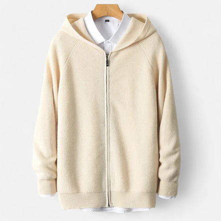 Mens Knitted Zip Hoodie – Refined Casual Layered Style