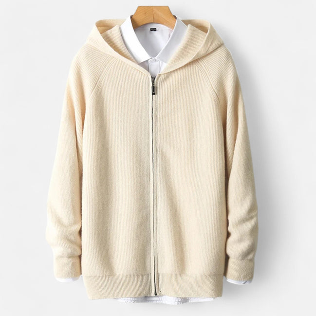Mens Knitted Zip Hoodie – Refined Casual Layered Style