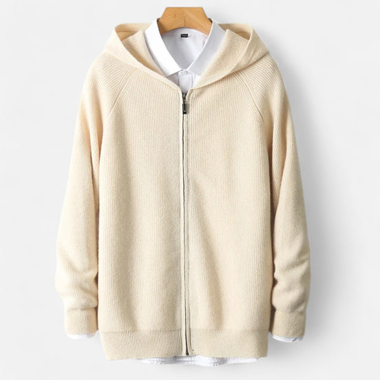 Mens Knitted Zip Hoodie – Refined Casual Layered Style
