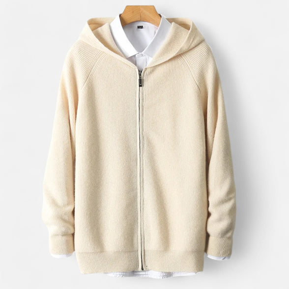 Mens Knitted Zip Hoodie – Refined Casual Layered Style