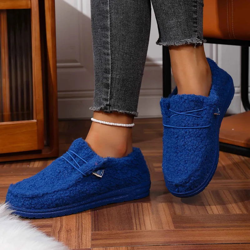 Womens Teddy Fleece Slippers – Cosy Slip-On Style