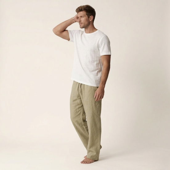 Mens Linen Trousers - Straight Fit Summer Style