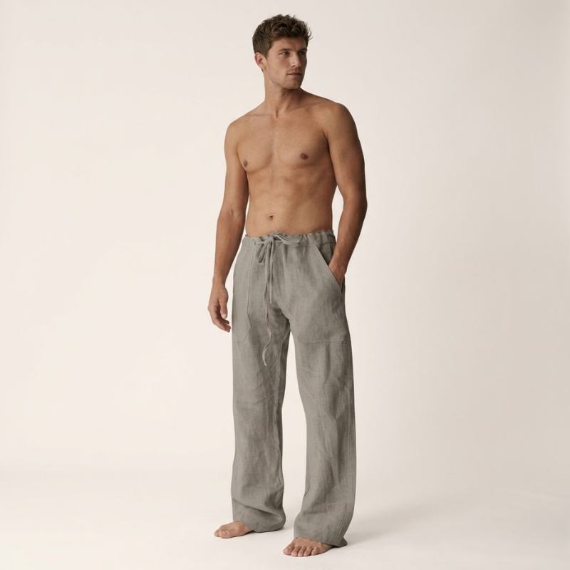 Mens Linen Trousers - Straight Fit Summer Style