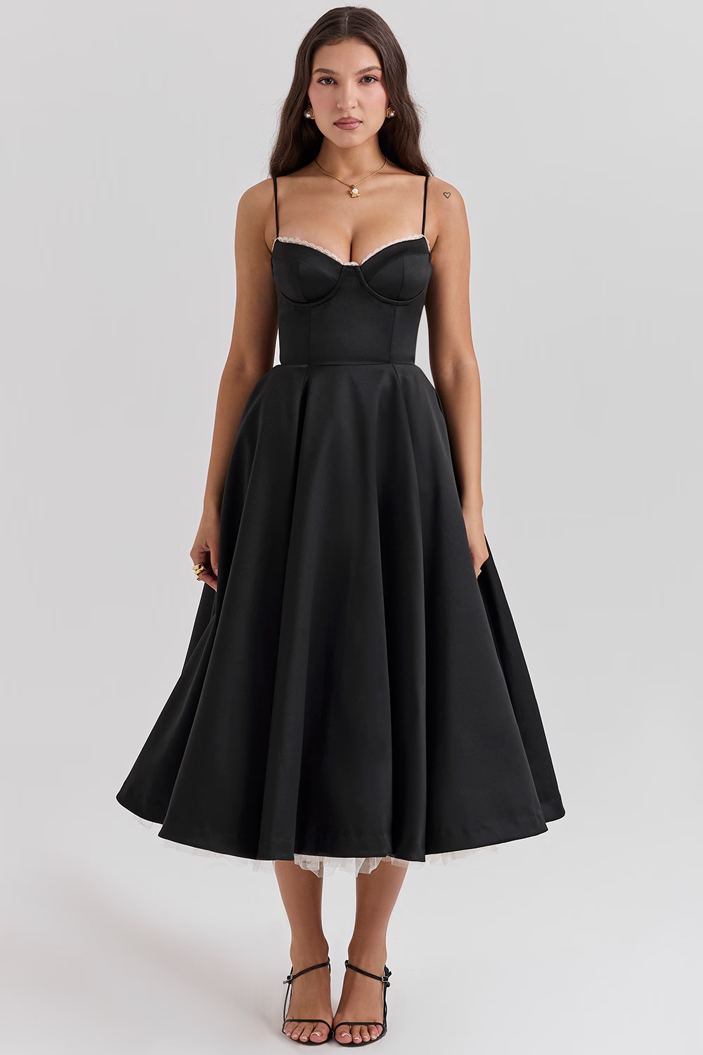 Spring Carnival Sweetheart Ball Gown Dress - Powder Blue Midi