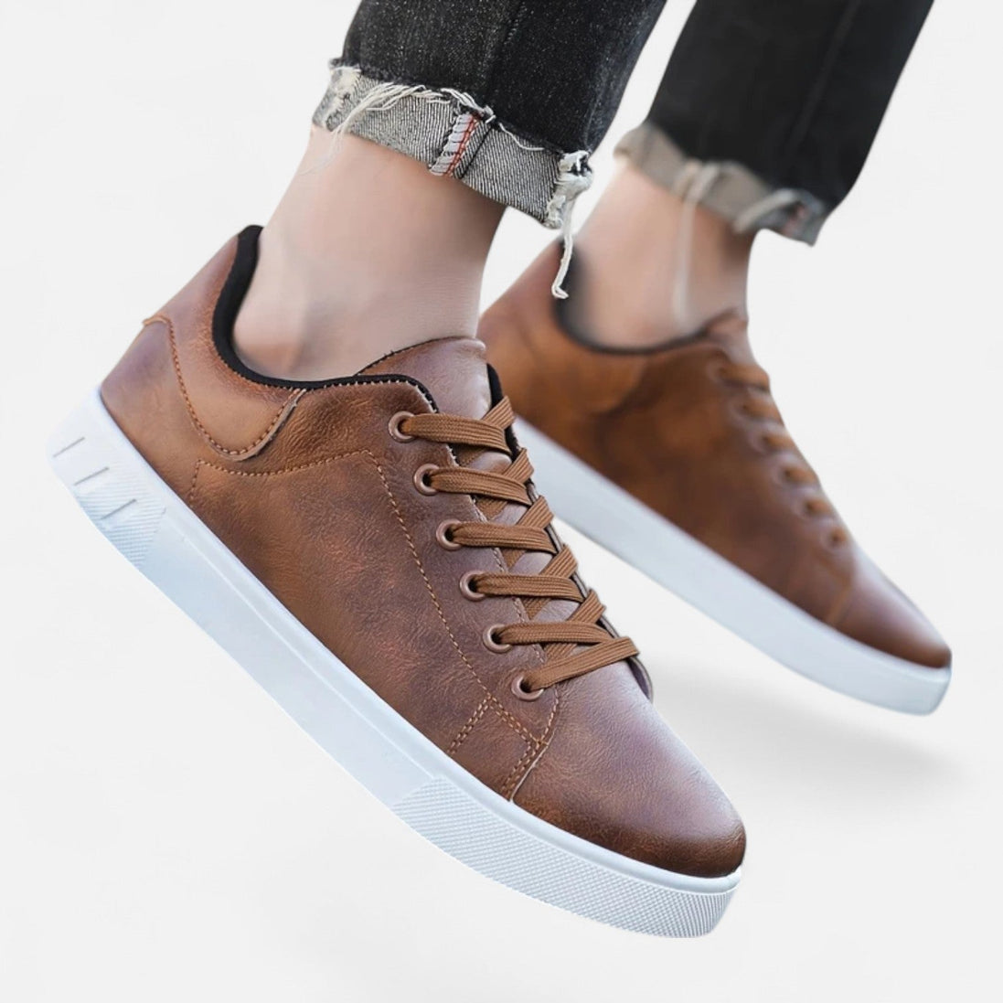 Drew – Mens Lace Up Sneakers Smart Casual Shoes Office Everyday Comfort