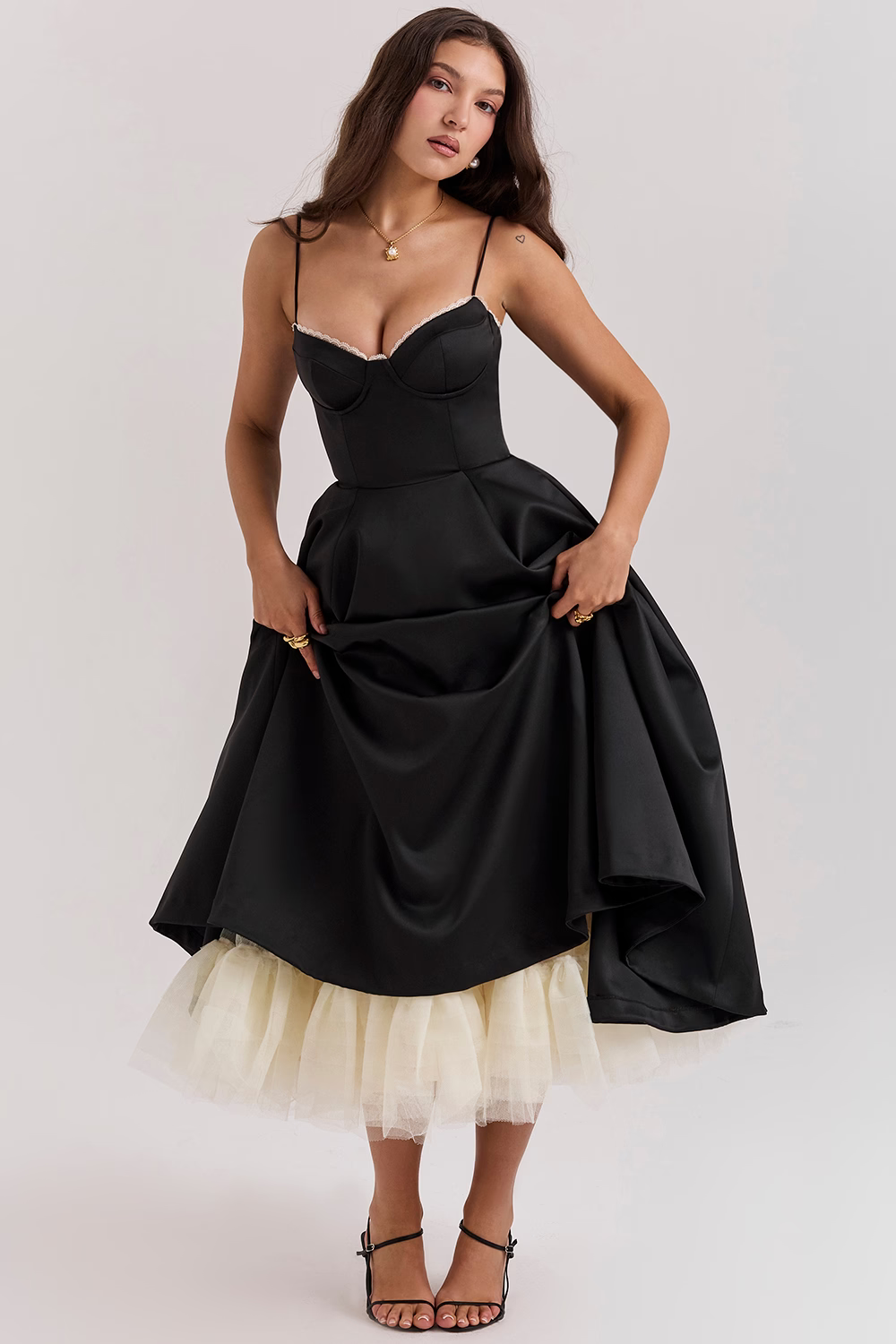 Spring Carnival Sweetheart Ball Gown Dress - Powder Blue Midi