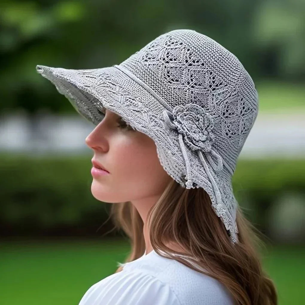 Womens Wide-Brim Sun Hat - Lightweight Summer Style