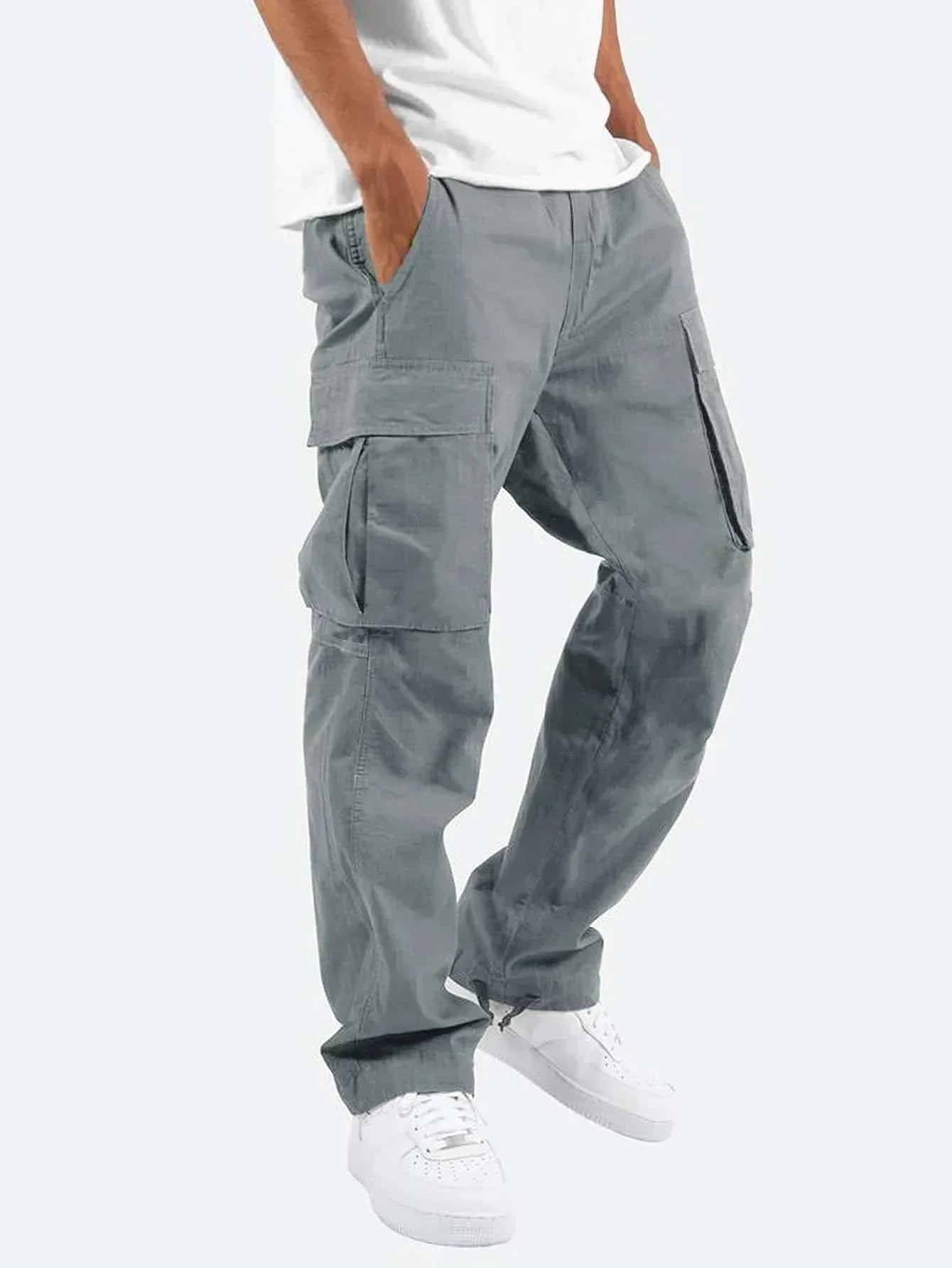 Mens Straight Leg Cargo Pants - Relaxed Streetwear Style