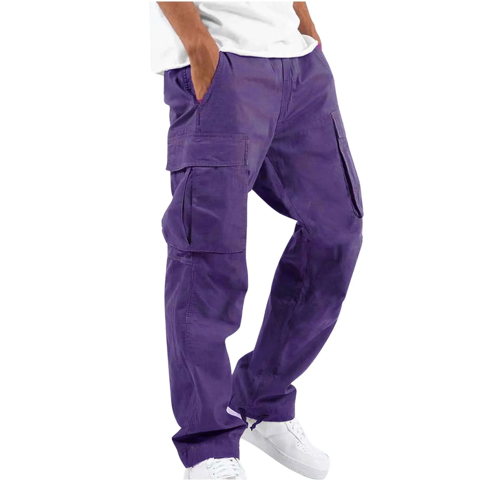 Mens Straight Leg Cargo Pants - Relaxed Streetwear Style