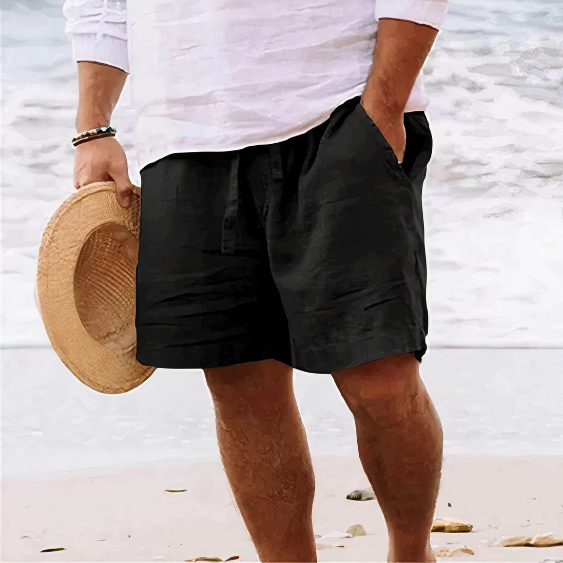 Mens Linen Shorts - Breathable Relaxed Summer Style