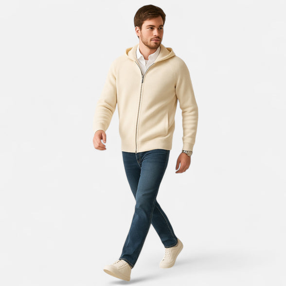 Mens Knitted Zip Hoodie – Refined Casual Layered Style