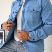 Overshirt Jacket | Long Sleeve Button Up with Chest Pockets