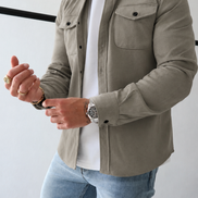 Overshirt Jacket | Long Sleeve Button Up with Chest Pockets