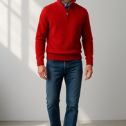 Reno – Half Zip Jumper Mens Warm Winter Pullover Regular Fit Stylish