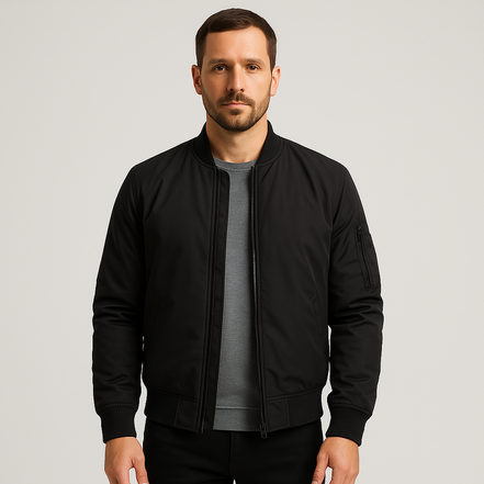 Mens Zip Up Bomber Jacket – Modern Streetwear Everyday Style
